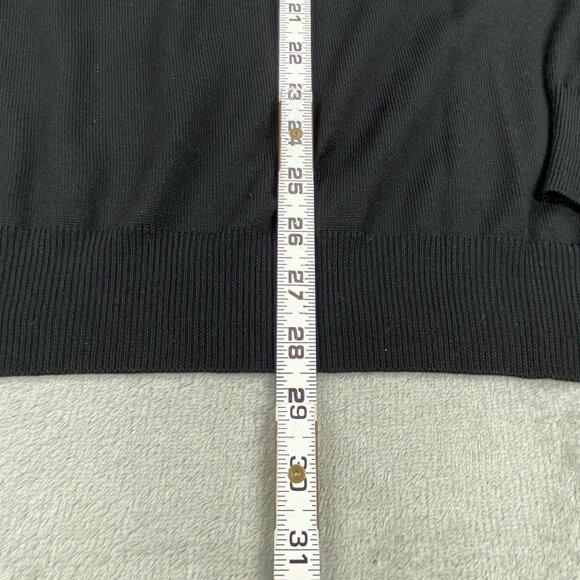 Mitchells Polo Sweater Mens 2XL Black Wool & Cashmere Silk Comfort Long Sleeve - Picture 4 of 9